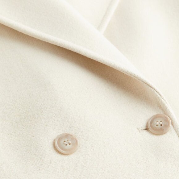 NEW H&M Women's Double-breasted Jacket Cream - Picture 7 of 7